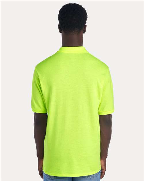 Jerzees 437R Men's Dri-Power Polo - Safety Green - model back