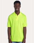 Jerzees 437R Men's Dri-Power Polo - Safety Green - model front