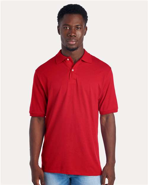 Jerzees 437R Men's Dri-Power Polo - True Red - model front