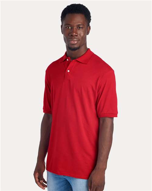 Jerzees 437R Men's Dri-Power Polo - True Red - model side