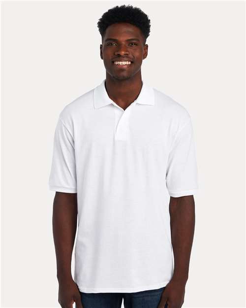 Jerzees 437R Men's Dri-Power Polo - White - model front