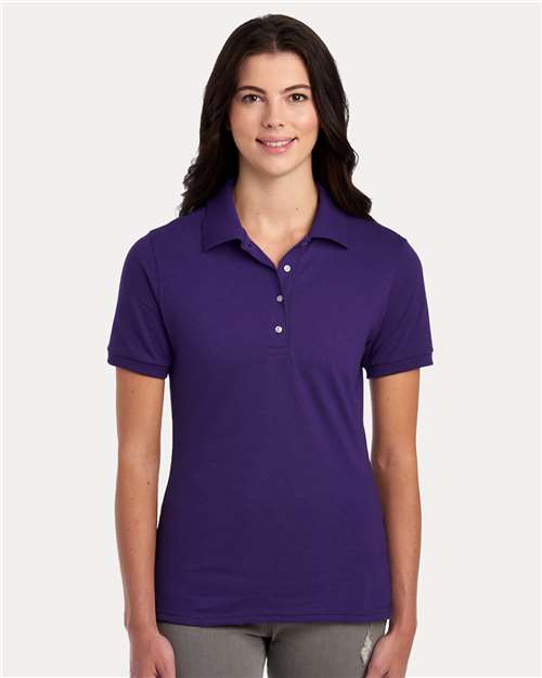 Jerzees 437F Women's Dri-Power Polo - Deep Purple - model front