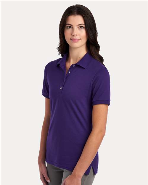 Jerzees 437F Women's Dri-Power Polo - Deep Purple - model side