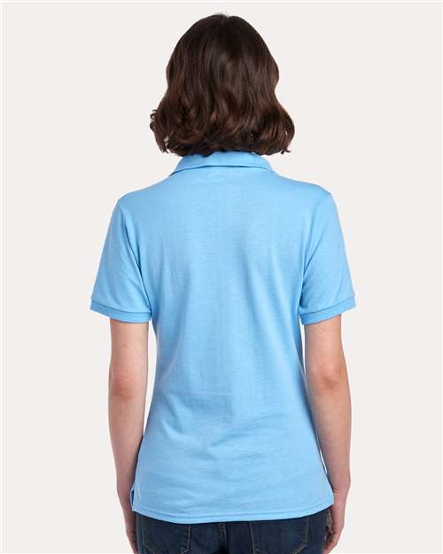 Jerzees 437F Women's Dri-Power Polo - Light Blue - model back