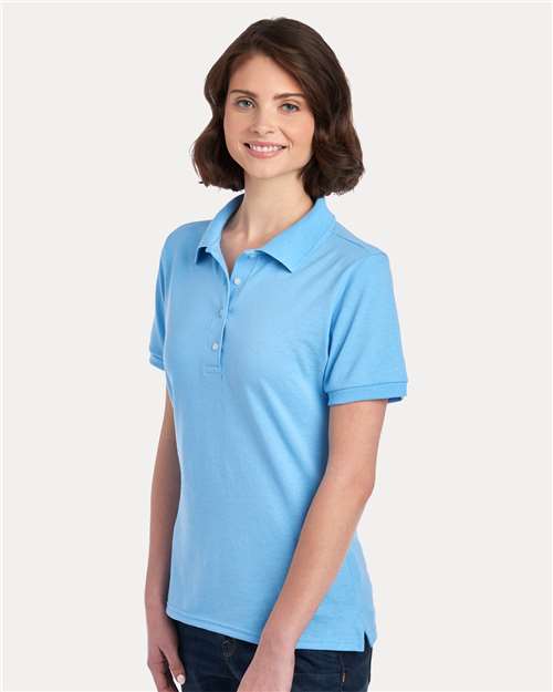 Jerzees 437F Women's Dri-Power Polo - Light Blue - model side