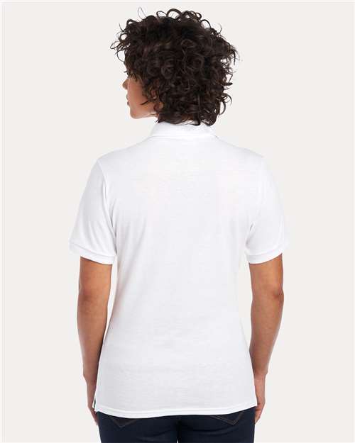 Jerzees 437F Women's Dri-Power Polo - White - model back