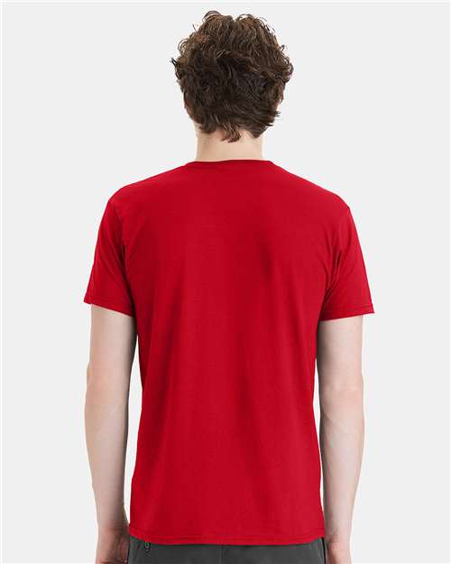 Hanes 498PT Unisex Perfect-T DTG T-Shirt - Athletic Red - model back