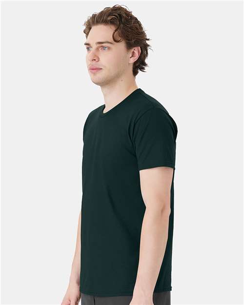 Hanes 498PT Unisex Perfect-T DTG T-Shirt - Deep Forest - model side