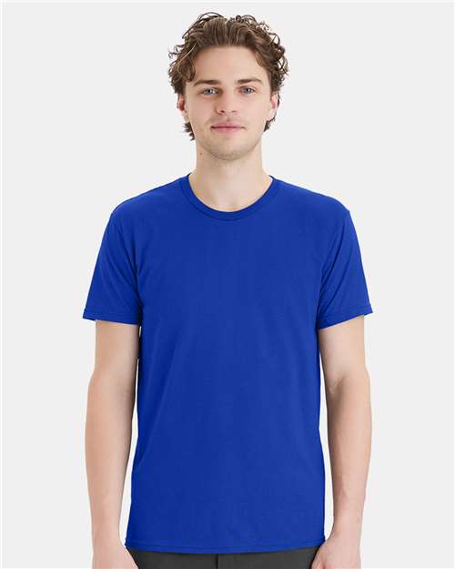 Hanes 498PT Unisex Perfect-T DTG T-Shirt - Deep Royal - model front