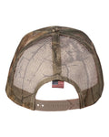 Kati LC350M Camo Woven USA Flag Mesh Cap - Xtra/ Xtra/ USA Flag Mesh - back