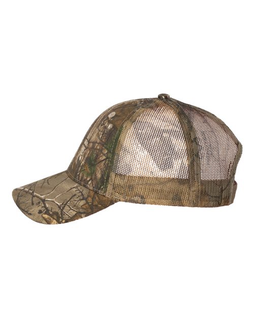 Kati LC350M Camo Woven USA Flag Mesh Cap - Xtra/ Xtra/ USA Flag Mesh - side