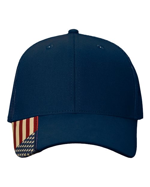 Kati AM350M USA Flag Mesh Cap - Navy/ USA Mesh - front