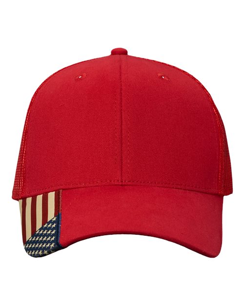 Kati AM350M USA Flag Mesh Cap - Red/ USA Mesh - front