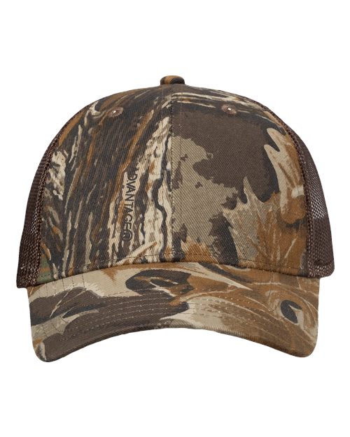 Valucap VC150M Licensed Camo Mesh Cap - Advantage Classic/ Brown Mesh - front