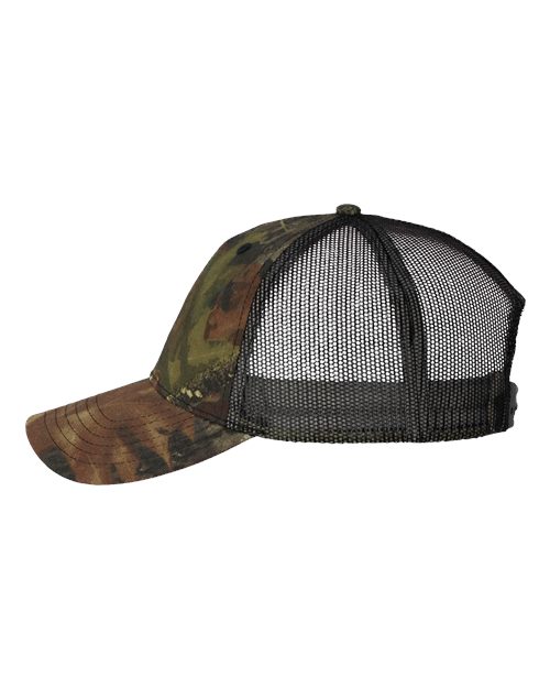 Valucap VC150M Licensed Camo Mesh Cap - Mossy Oak Breakup/ Black Mesh - side