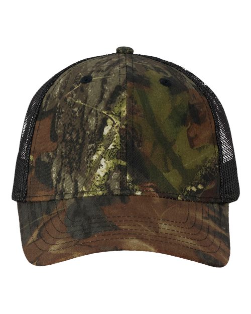 Valucap VC150M Licensed Camo Mesh Cap - Mossy Oak Breakup/ Black Mesh - front