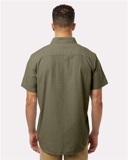 Columbia 199080 Men's Rapid Rivers Novelty Short Sleeve Shirt - Stone Green - model back