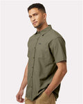Columbia 199080 Men's Rapid Rivers Novelty Short Sleeve Shirt - Stone Green - model side