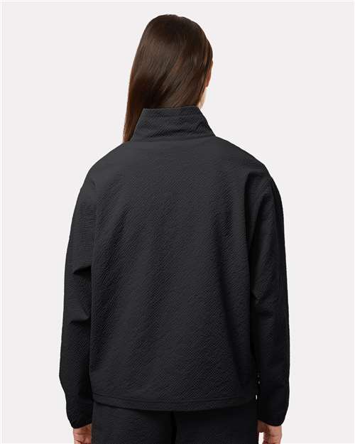 Columbia 211893 Women's Sucker for Summer Half-Zip Pullover - Black - model back