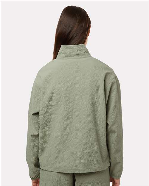 Columbia 211893 Women's Sucker for Summer Half-Zip Pullover - Safari - model back