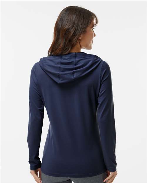 Adidas A1003 Women's Performance Hooded Pullover - Collegiate Navy - model back