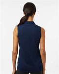 Adidas A1005 Women's Ottoman Sleeveless Polo - Collegiate Navy - model back