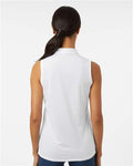 Adidas A1005 Women's Ottoman Sleeveless Polo - White - model back