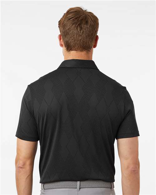 Adidas A2008 Men's Ultimate365 Textured Polo - Carbon Black - model back