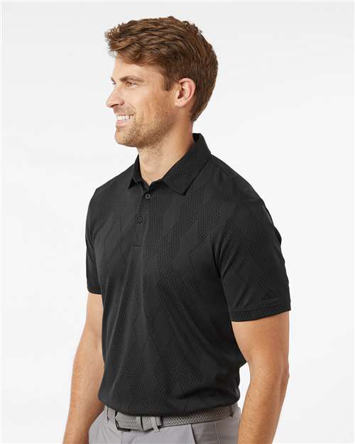 Adidas A2008 Men's Ultimate365 Textured Polo - Carbon Black - model side