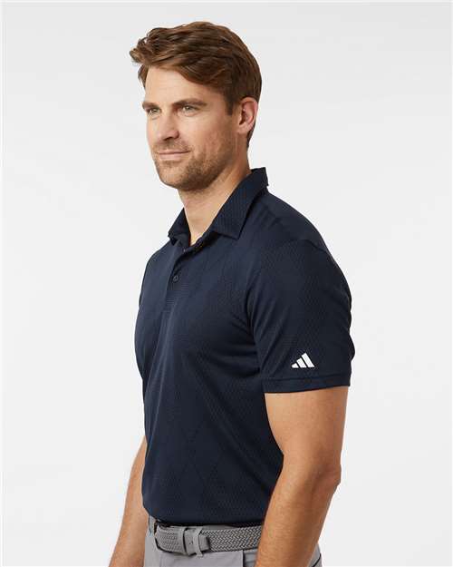 Adidas A2008 Men's Ultimate365 Textured Polo - Collegiate Navy - model side
