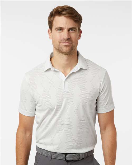 Adidas A2008 Men's Ultimate365 Textured Polo - White - model front