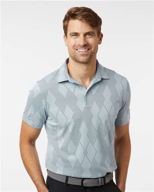 Adidas A2008 Men's Ultimate365 Textured Polo - Wonder Blue - model front