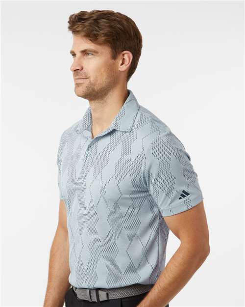Adidas A2008 Men's Ultimate365 Textured Polo - Wonder Blue - model side