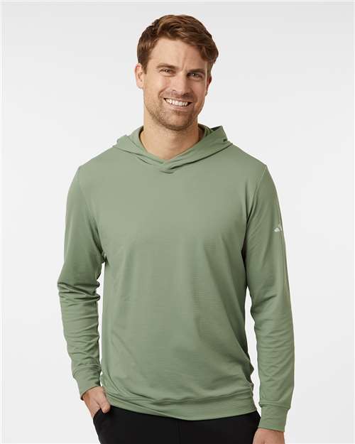 Adidas A2009 Men's Ultimate365 Elevated Hoodie - Silver Green - model front