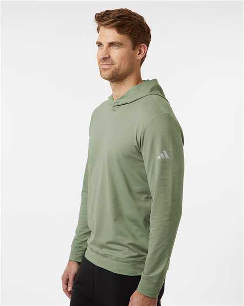 Adidas A2009 Men's Ultimate365 Elevated Hoodie - Silver Green - model side