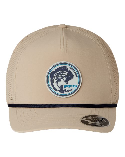 Columbia 212134 Tidal Pursuit 3D Stretch Snapback Cap - Ancient Fossil/ Fish Circle Bass - front