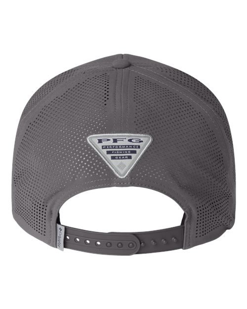 Columbia 212134 Tidal Pursuit 3D Stretch Snapback Cap - City Grey/ Fish Circle Bass - back