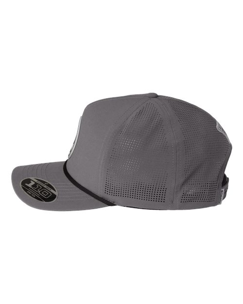 Columbia 212134 Tidal Pursuit 3D Stretch Snapback Cap - City Grey/ Fish Circle Bass - side