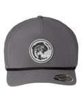 Columbia 212134 Tidal Pursuit 3D Stretch Snapback Cap - City Grey/ Fish Circle Bass - front