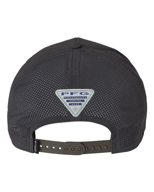 Columbia 212134 Tidal Pursuit 3D Stretch Snapback Cap - Shark/ Fish Circle Red Fish - back