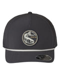 Columbia 212134 Tidal Pursuit 3D Stretch Snapback Cap - Shark/ Fish Circle Red Fish - front