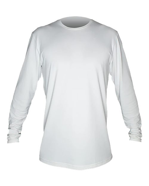 ANETIK MVLPRL8 Men's Low Pro Tech Long Sleeve T-Shirt - White Heathered - front