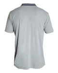 ANETIK MPTNTS0 Men's Transit Tech Polo - Alloy Heathered - back