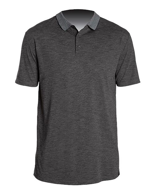 ANETIK MPTNTS0 Men's Transit Tech Polo - Charcoal Heathered - front
