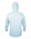 ANETIK MVLPRH8 Men's Low Pro Tech Hooded Long Sleeve T-Shirt - Sky Heathered - back