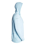 ANETIK MVLPRH8 Men's Low Pro Tech Hooded Long Sleeve T-Shirt - Sky Heathered - side