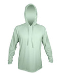ANETIK MVLPRH8 Men's Low Pro Tech Hooded Long Sleeve T-Shirt - Olive Heathered - front