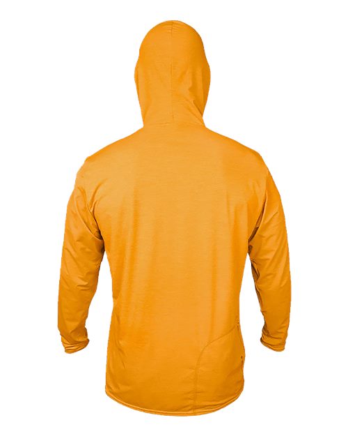 ANETIK MVLPRH8 Men's Low Pro Tech Hooded Long Sleeve T-Shirt - Phoenix Heathered - back