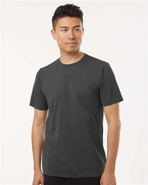 ANETIK MVLPRS8 Men's Low Pro Tech T-Shirt - Charcoal Heathered - model front