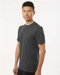 ANETIK MVLPRS8 Men's Low Pro Tech T-Shirt - Charcoal Heathered - model side
